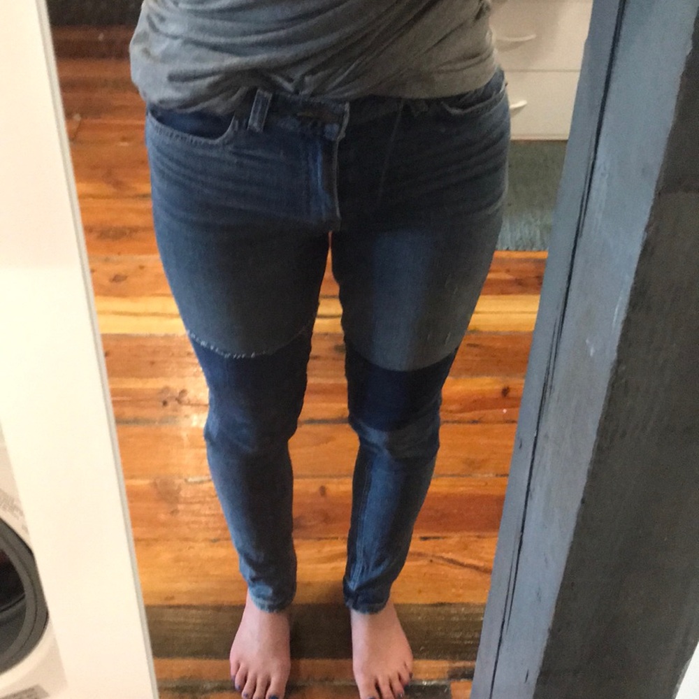 Levi’s patchwork skinny jeans